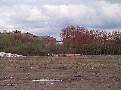 Looking from the works entrance to the Moat House