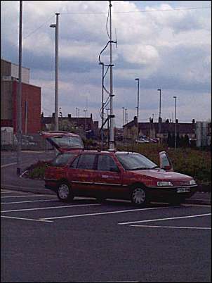 Local Radio Stoke car - conducting interviews with redundant workers.