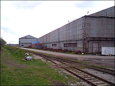 Railway lines running alongside the 'New Side' works 