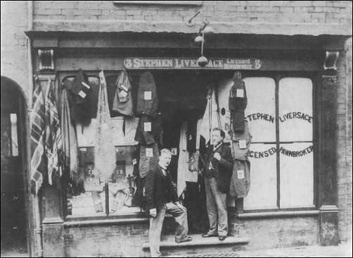 Stephen Liversage's pawnbrokers shop in Furlong Parade, Burslem