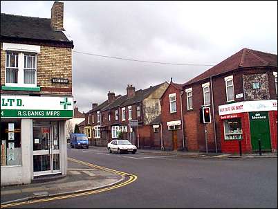 A view up Blurton Road.