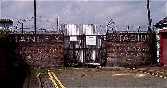 At the end of Robson Street - the entrance to the old Hanley Stadium