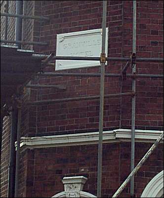 Name stone on the corner of the Granville Hotel