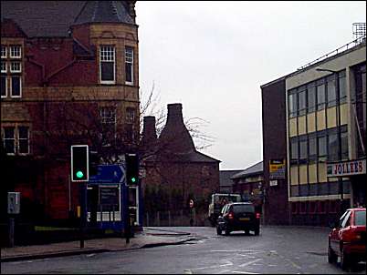 Just past Jollies Night Club two bottle kilns are still standing