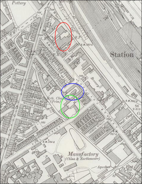 Copeland Street, Stoke - 1898 map