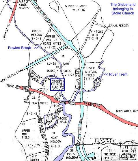 The glebe land belonging to Stoke Church