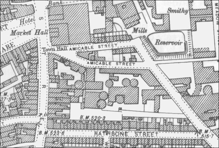 the Hollinshead & Kirkham Unicorn Pottery works in Amicable Street, Tunstall