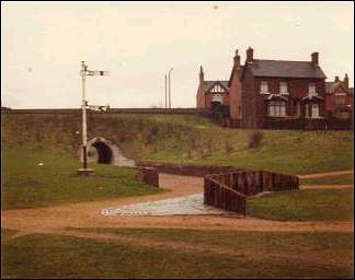 view of the site of the  disused Tunstall  Railway Station 