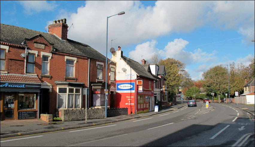 the view along Stoke Road towards Snow Hill and Howard Place 