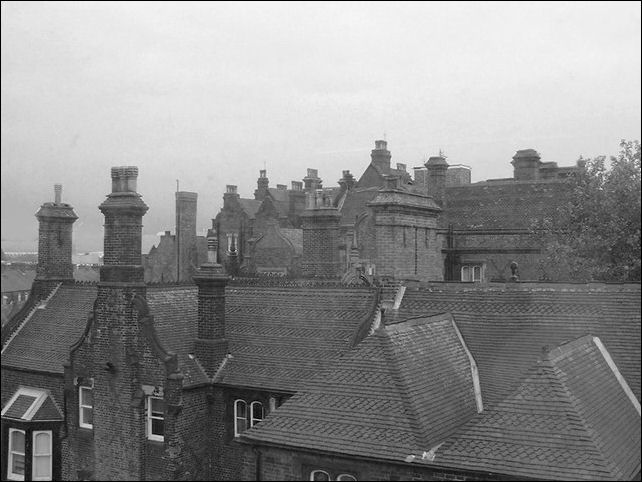 Chimneys -view over North Stafford Hotel and the former railway houses