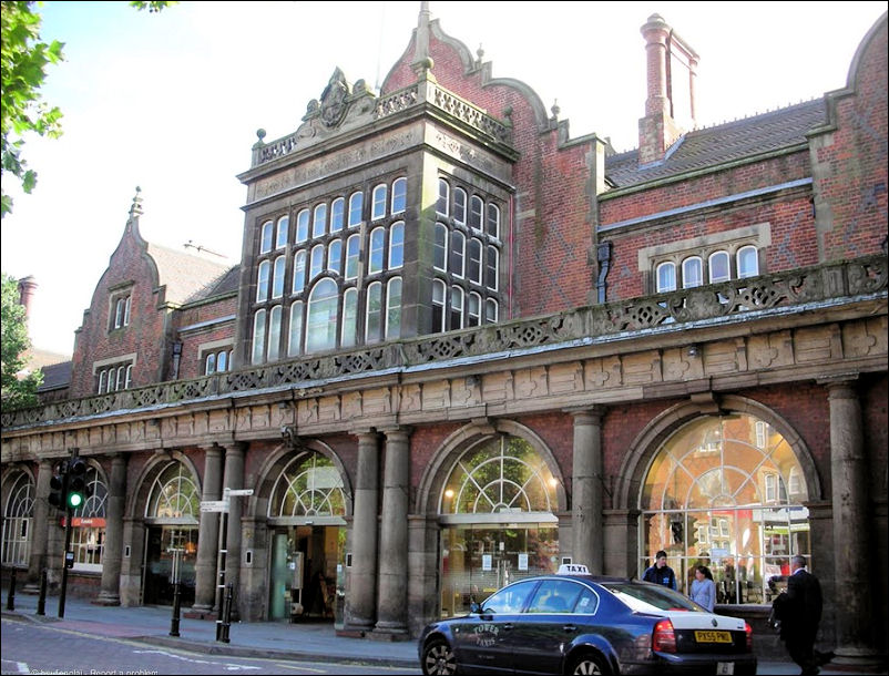 Stoke Railway Station - designed by H. A. Hunt of London, and opened in 1848.