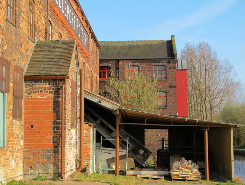 the conveyor at the rear of the works