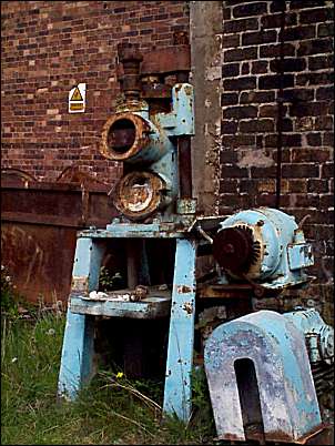 Old slip pump found on the factory yard.