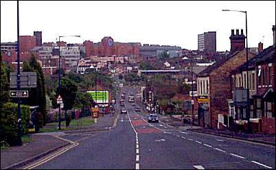 View down Waterloo Road towards Hanley