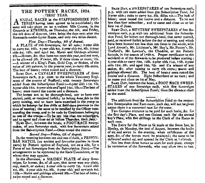 Staffordshire Advertiser of 21 February 1824