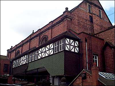 walkway at the rear of the town hall