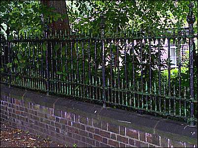 The entrance railings on Queens Road