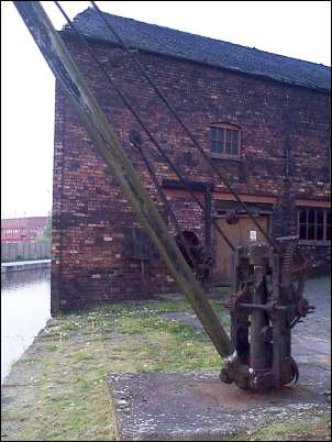 The canal side cranes at the Middleport Pottery