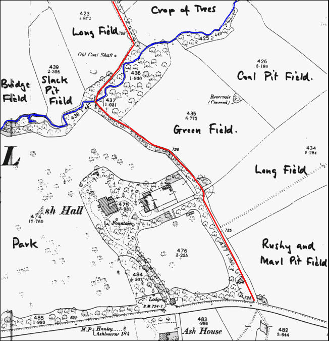 1899 OS map of the Ash Estate