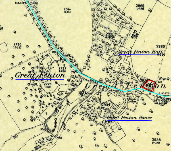 1878 OS map of the 3 large houses on Grove Road