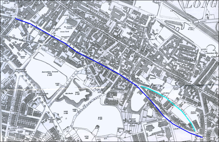 1922 OS map of Normacot Road