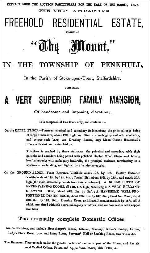 Sale of the Mount in 1875 - Auction details (1) 