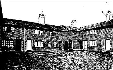 View of the courtyard in Penkhull Square - 1964