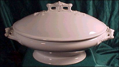 WHITE IRONSTONE SERVING DISH BY THOMAS HUGHES