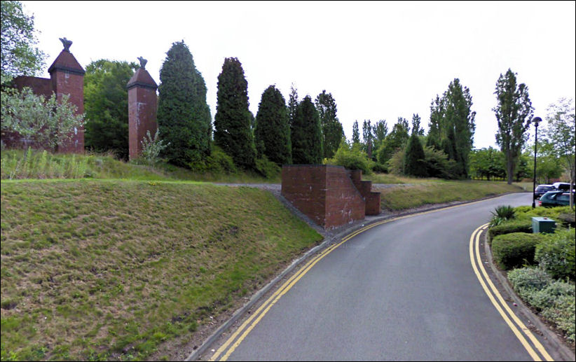 Marina Way - on the left is entrance to the walled garden zone 