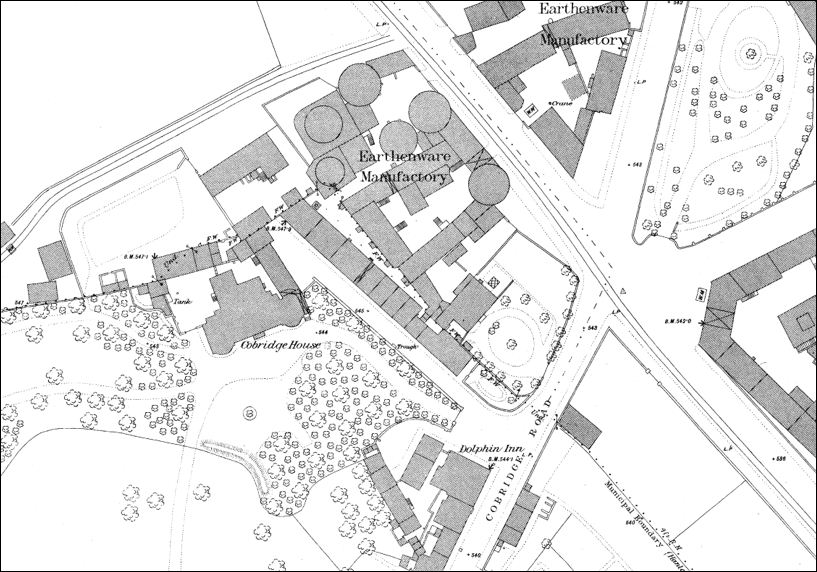 Globe Pottery Works - 1878 map 