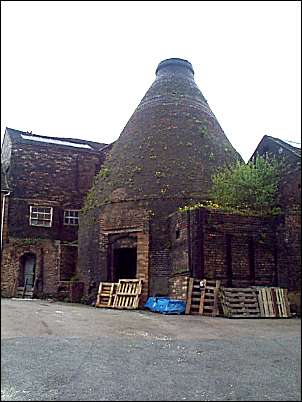 The bottle kiln (1906) is a listed building, updraught oven with squat circular hovel