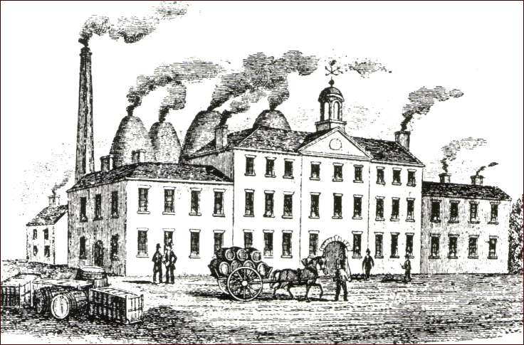 a print of the Greengates Works in the 1780's 